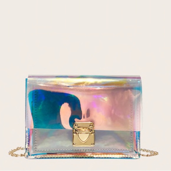 Handbags - Iridescent clear shoulder bag